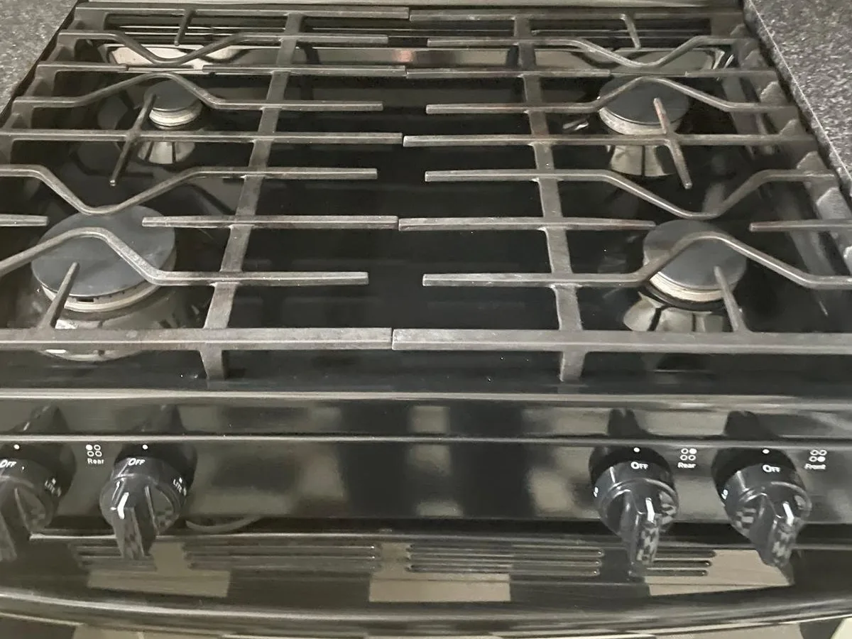 After cleaning: Gas Range