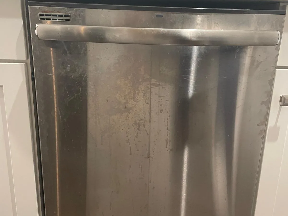 Before cleaning: Dishwasher