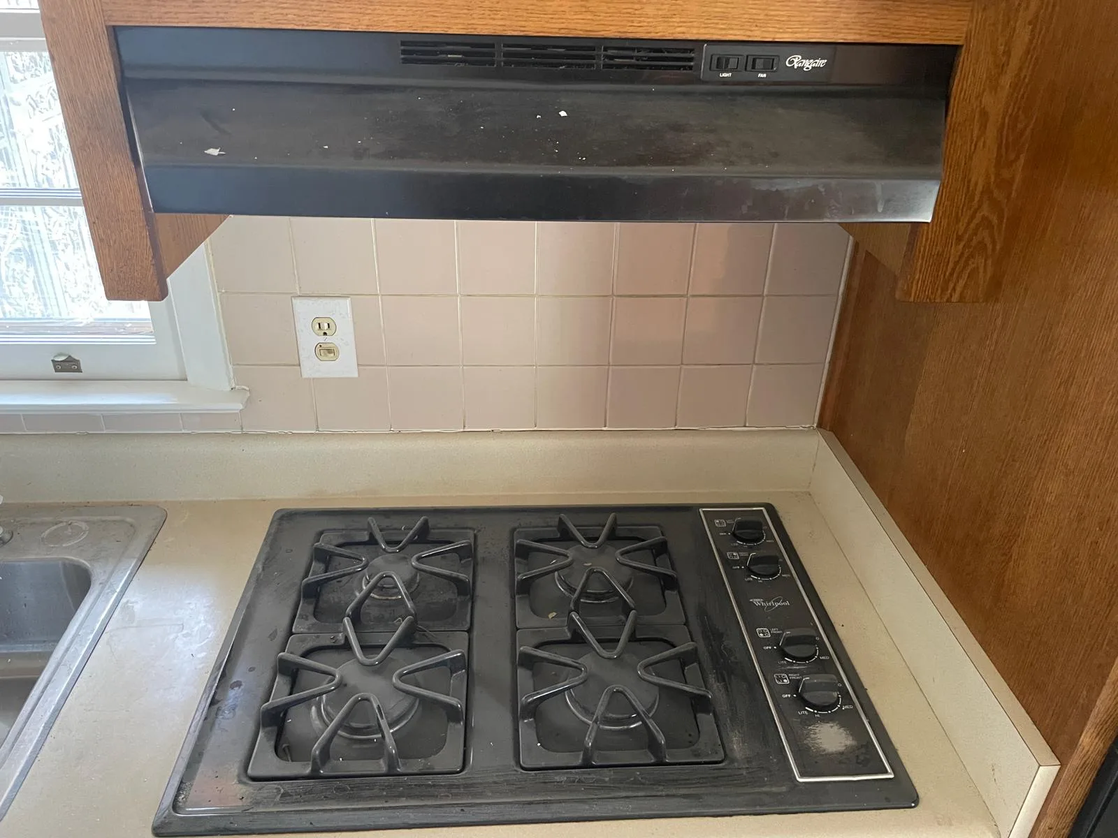 Before cleaning: Stovetop